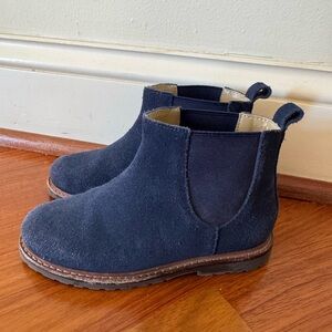 Janie & Jack Chelsea Navy Suede Boots, Toddler Size 10